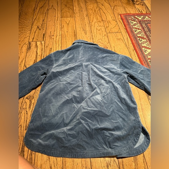 Madewell Variegated Corduroy Kentwood Oversized Button-Down Long Sleeve Top. SM - Picture 6 of 6
